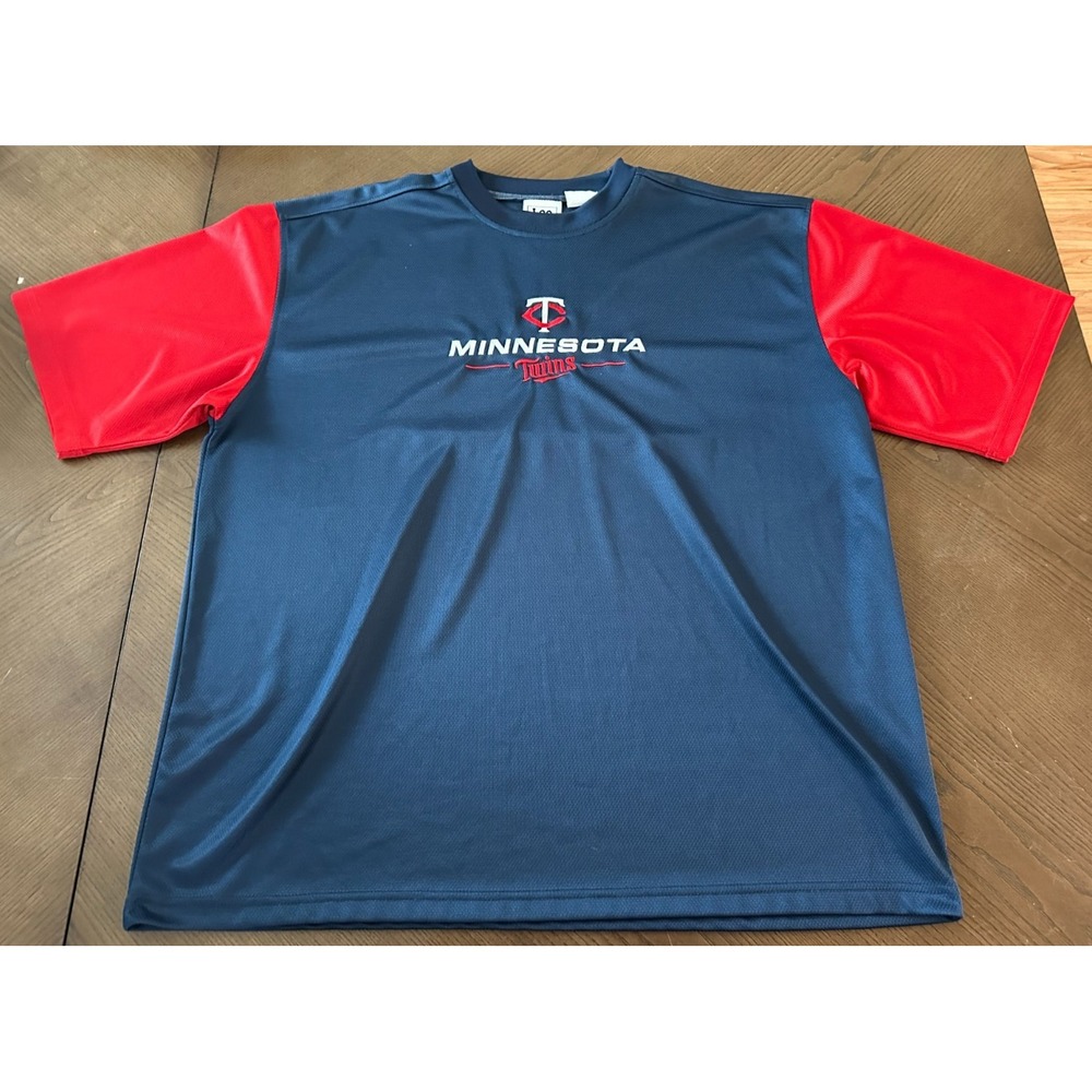 Lee Sport MLB Minnesota Twins Baseball Dri Fit 1990s Embordered T-shirt Size 2XL